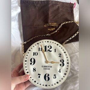 Kate Spade Glimmerton Station Patent Leather Clock Crossbody Bag